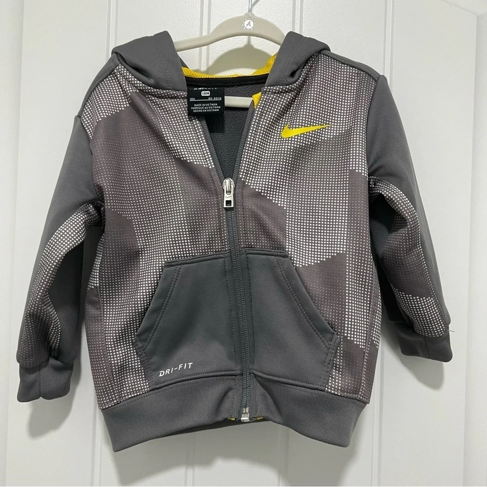 Nike Toddler Grey Full Zip Jacket Size 18 Months